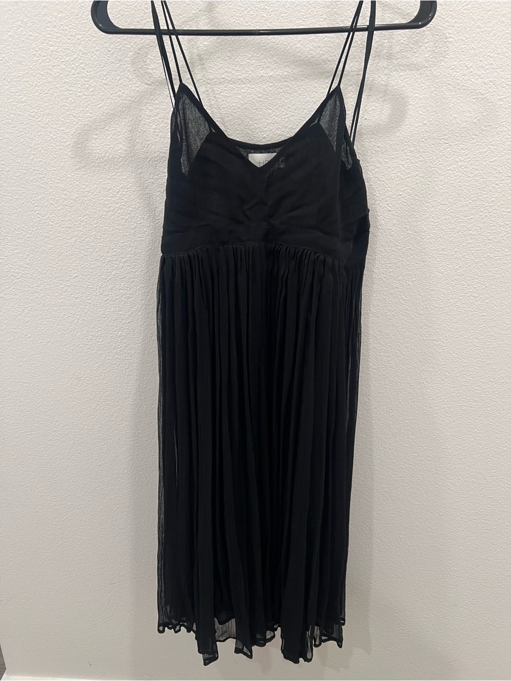 Black Spaghetti Strap Pleated Dress- HD in Paris- Anthropologie